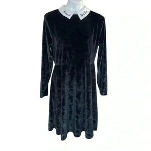 Loungefly Stitch Shoppe Disney Villains Velvet Embossed Print Dress size XL